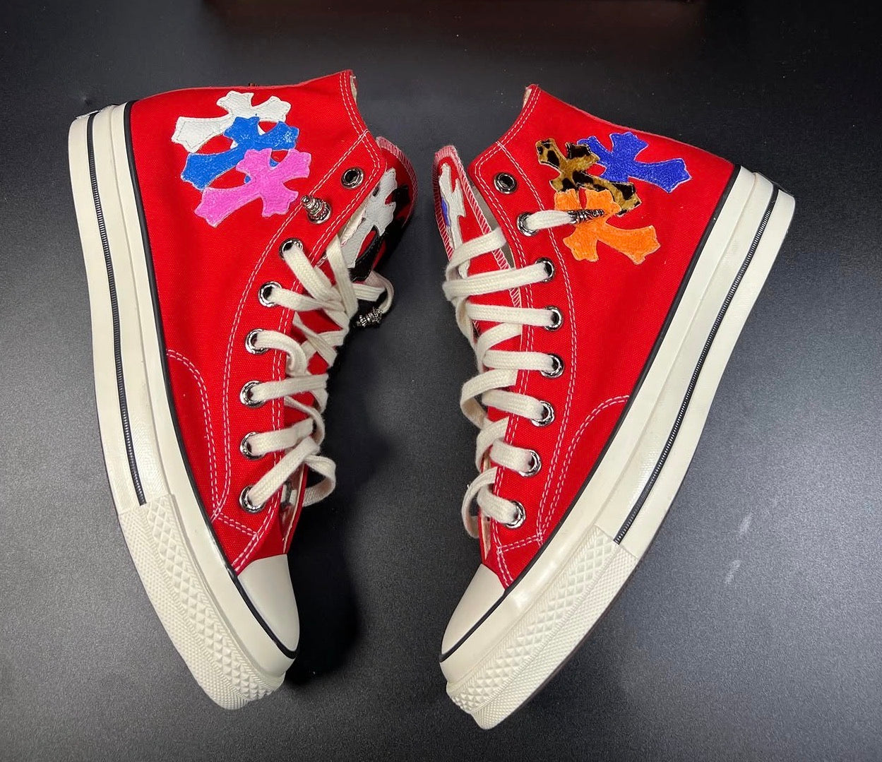Custom Converse Chuck Taylor High x Chrome Hearts Red