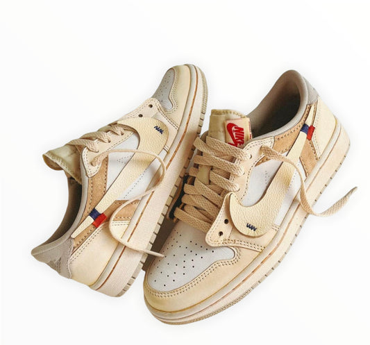 Custom Nike Air Jordan 1 Lo Cream