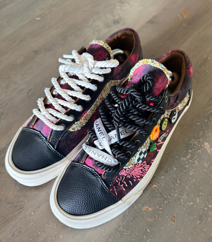 Custom Chanel Rope Lace Vans