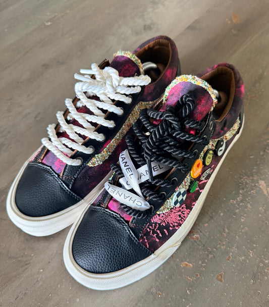 Custom Chanel Rope Lace Vans