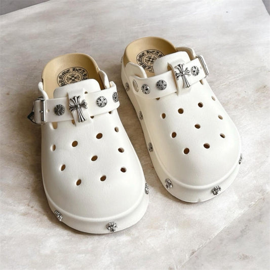 Platform Chrome Hearts Sandal (white)
