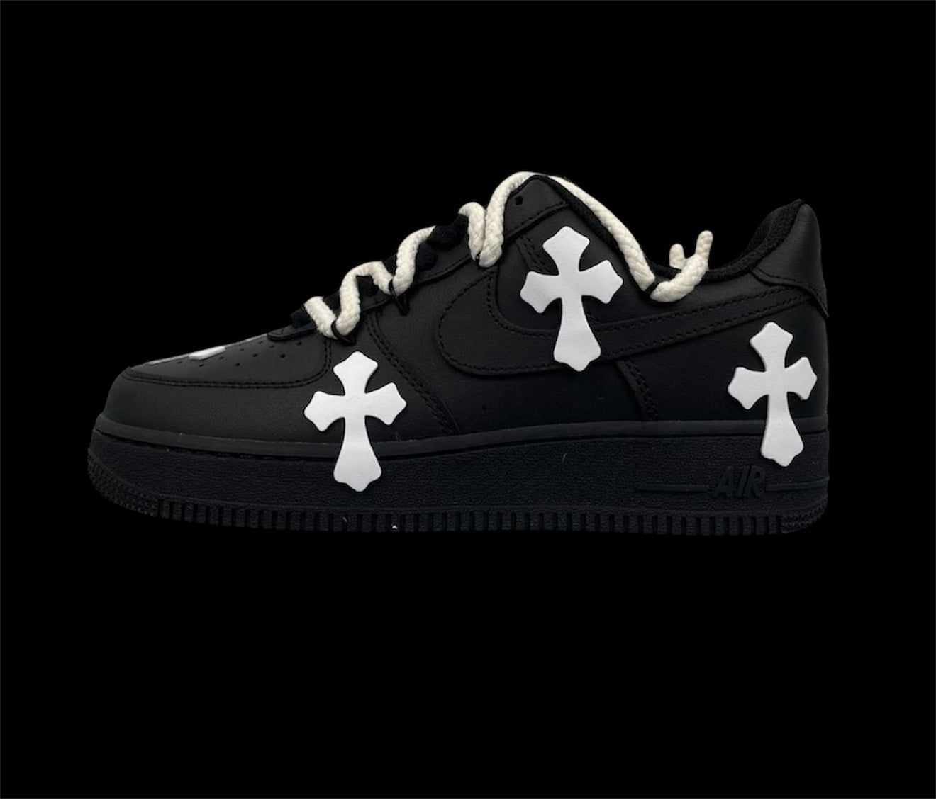 Custom Nike Air force 1 Double Lace Chrome