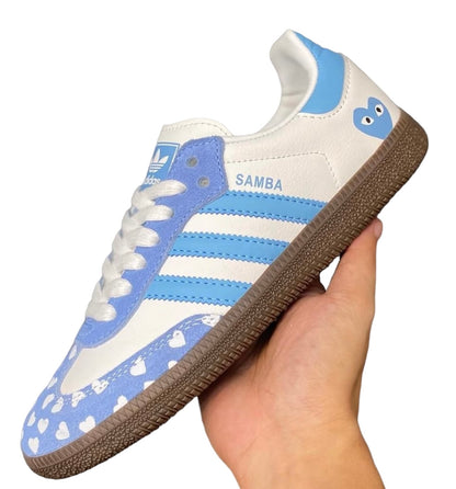 Custom Adidas Samba x CDG Sky Blue JWCKICKS Custom Adidas Samba x CDG Sky Blue JWCKICKS