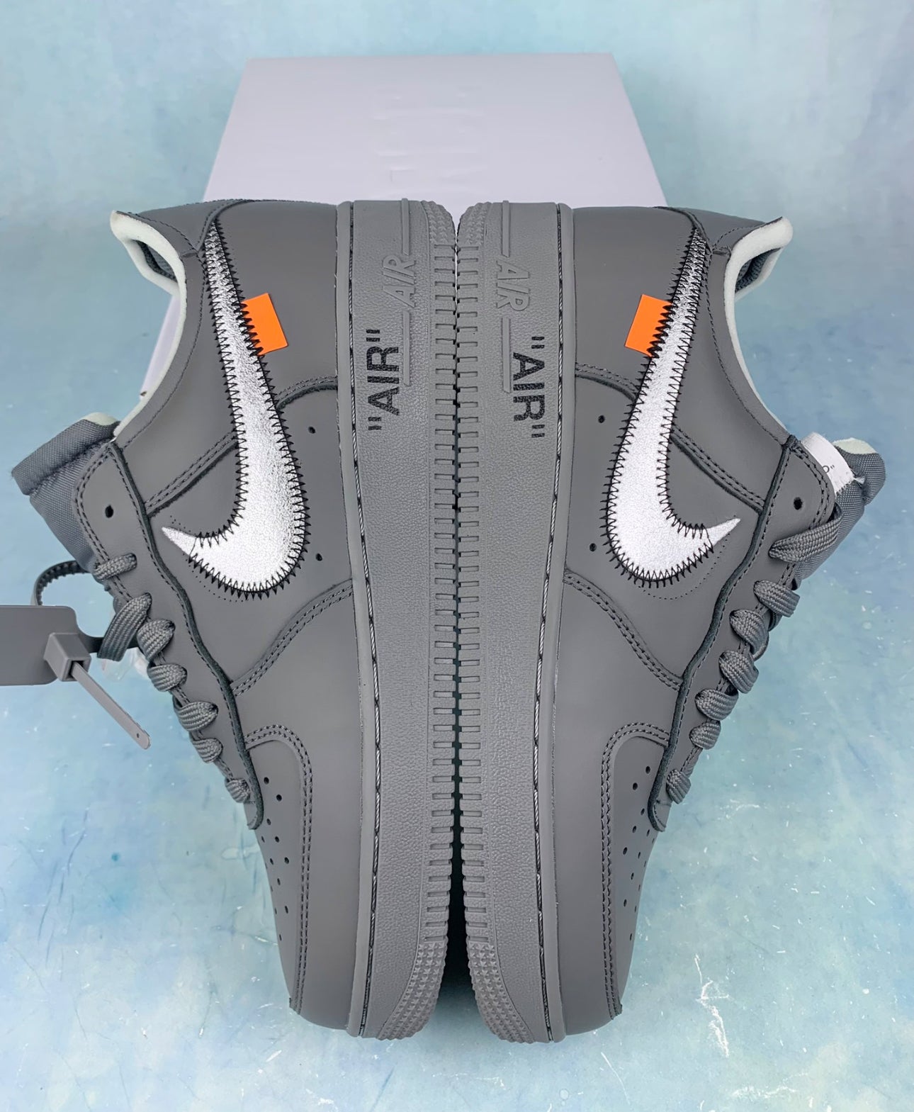 Custom Nike Air force OW Ghost Grey – JWCKICKS - Main Image