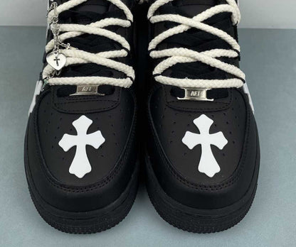 Custom Nike Air force 1 Double Lace Chrome