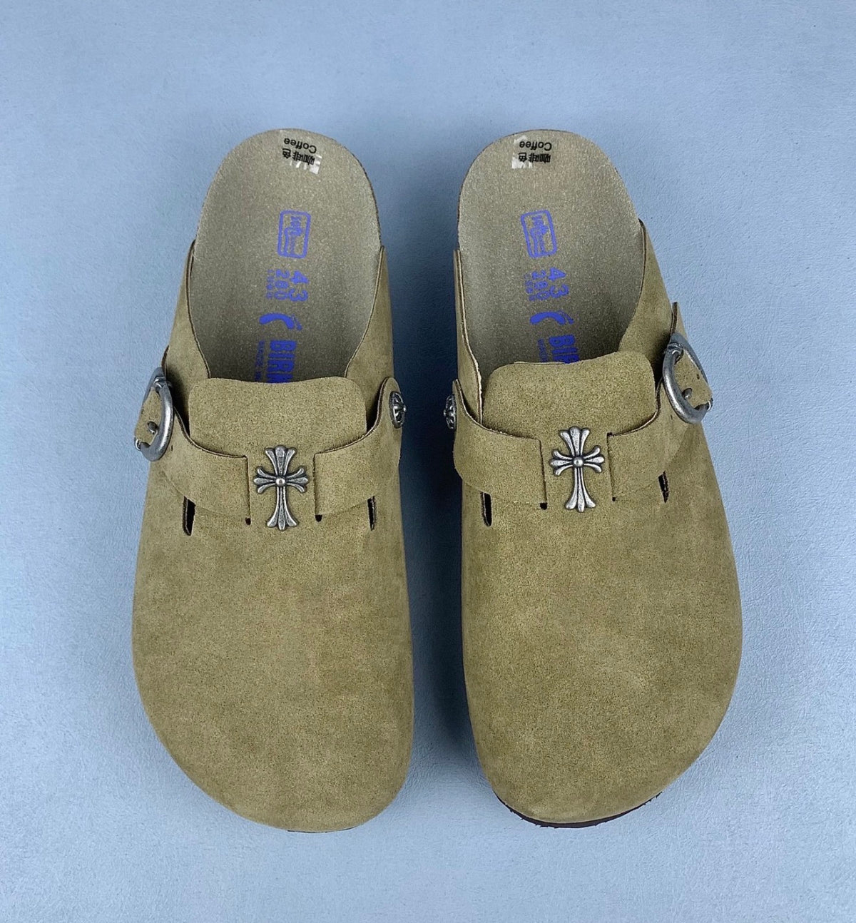 Custom Birkenstocks x Chrome Hearts BW