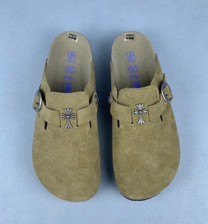Custom Birkenstocks x Chrome Hearts BW