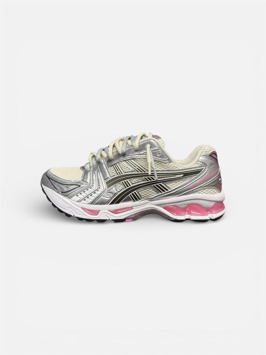 Double Laced Asics Gel Kayano 14 Silver Pink