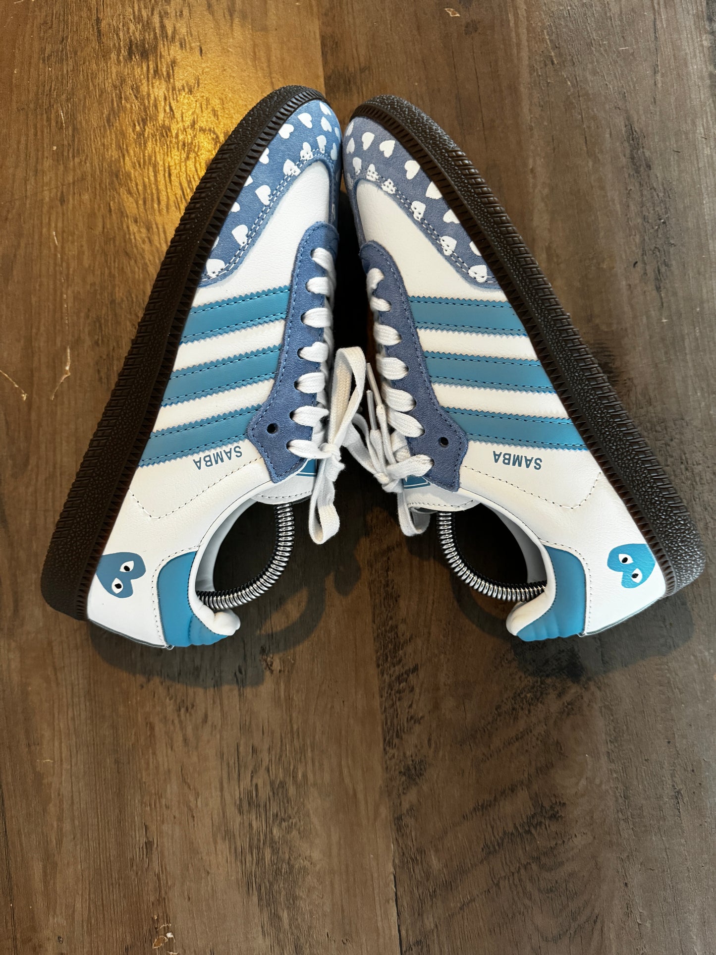 Custom Adidas Samba x CDG Sky Blue