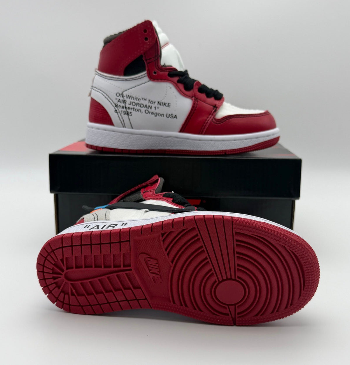 Kids Custom Nike OW Air Jordan 1 Chicago