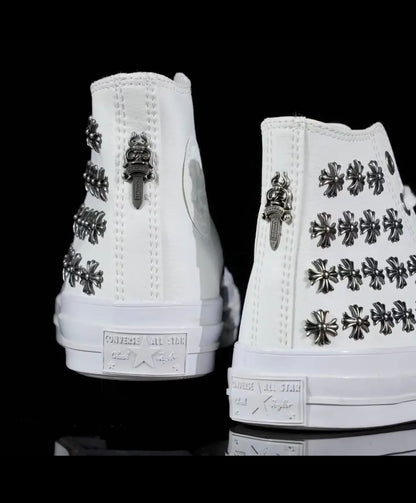 Custom Converse Chuck Taylor Hi x Chrome Hearts