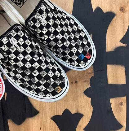 Custom Vans Chrome Hearts Slip On