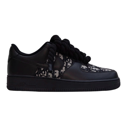 Custom Nike Air force 1 x Dior Black Rope