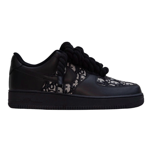 Custom Nike Air force 1 x Dior Black Rope
