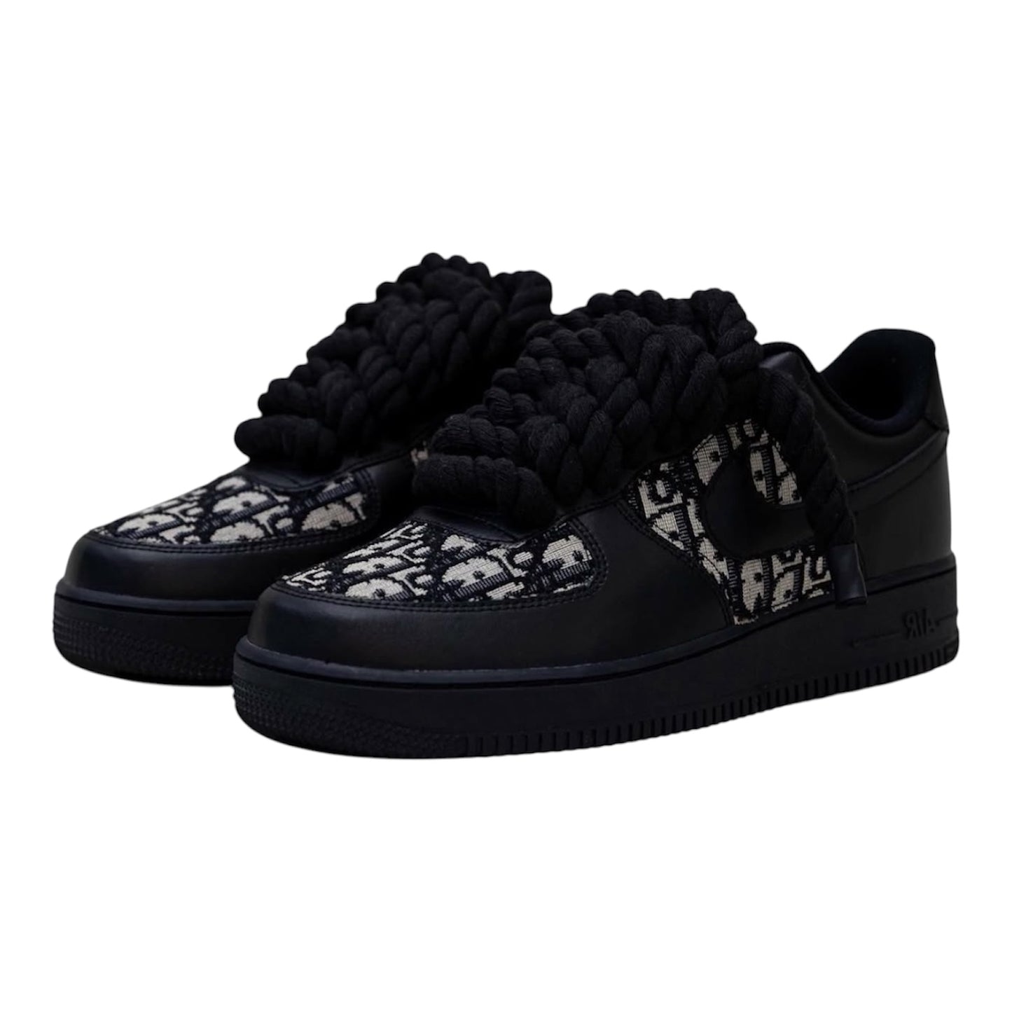 Custom Nike Air force 1 x Dior Black Rope