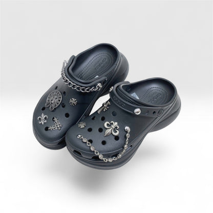 Custom Platform Crocs x Chrome Hearts