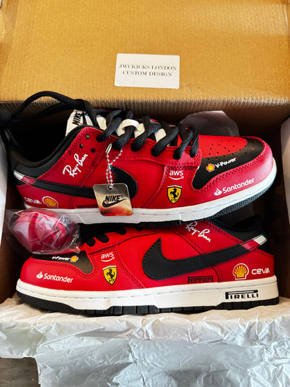 Nike Dunk Low Ferrari F1 Custom