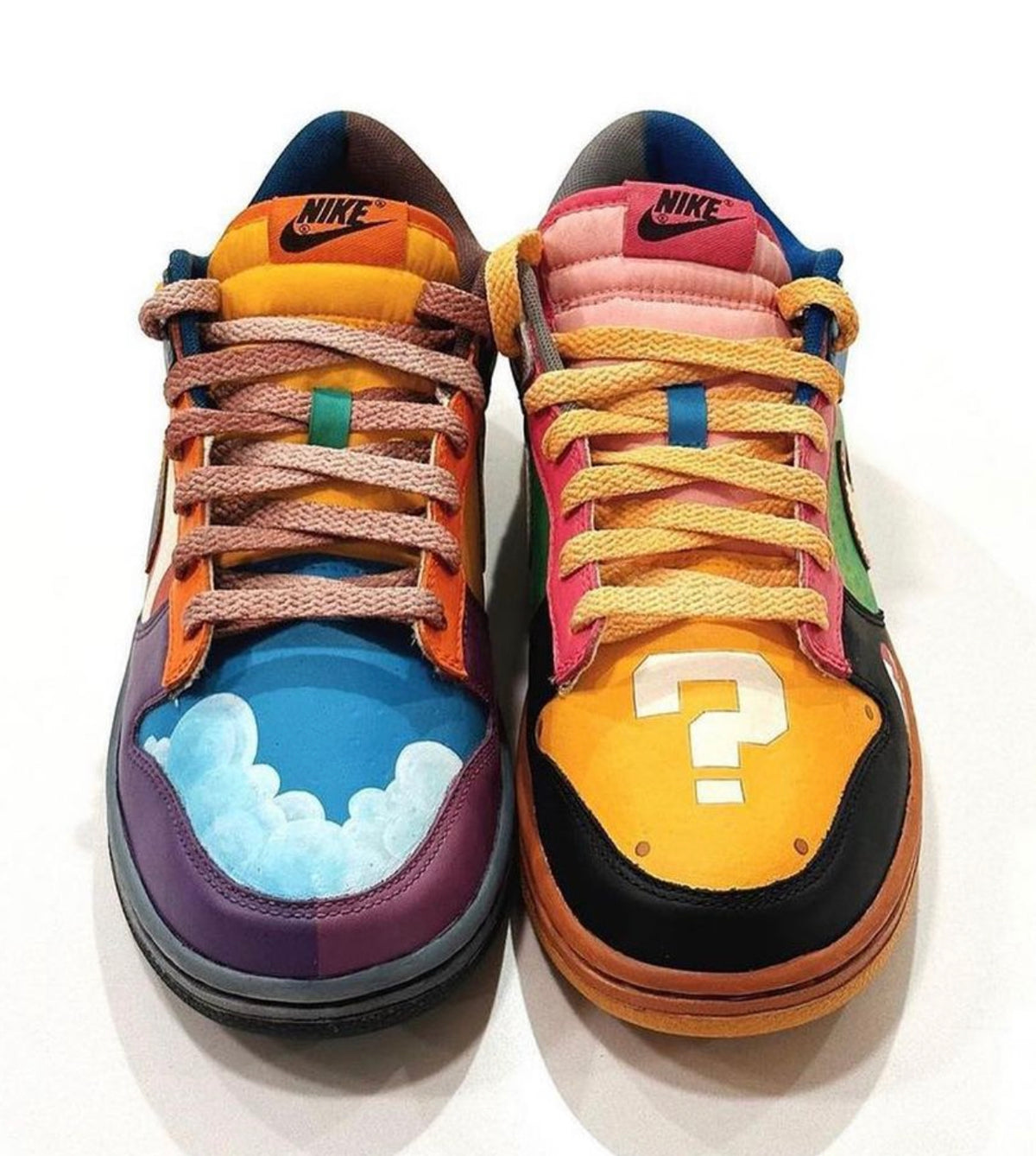 Custom super paper mario nike dunks 2025