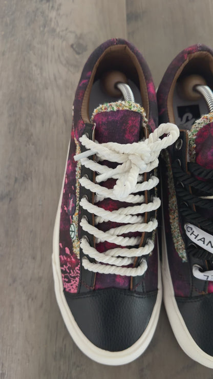 Custom Chanel Rope Lace Vans