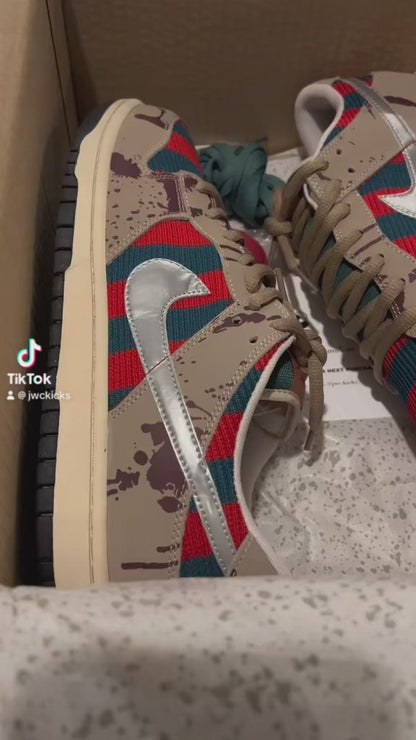 Custom Nike Dunk Low Freddie Krueger