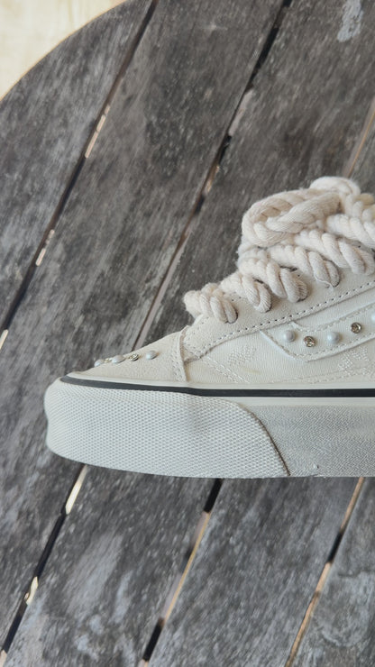 Custom Vans Lx Old Skool White Pearlised