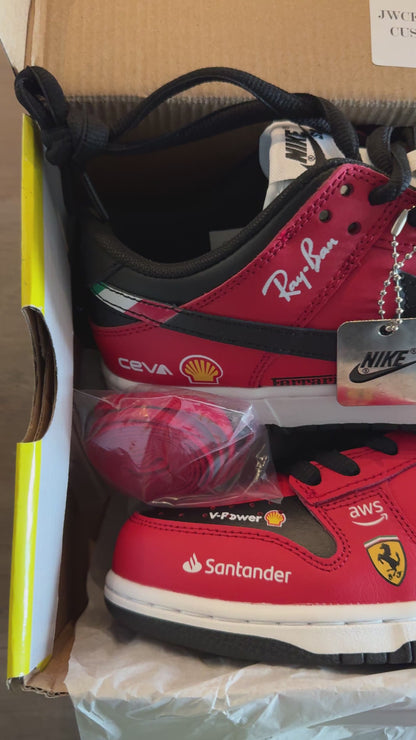 Nike Dunk Low Ferrari F1 Custom