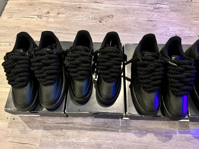 copy of Nike Air Force 1 Custom Rope Laces Black/Black