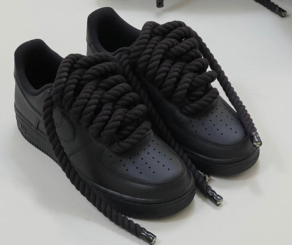 Nike Air force 1 “Rope Lace” Black